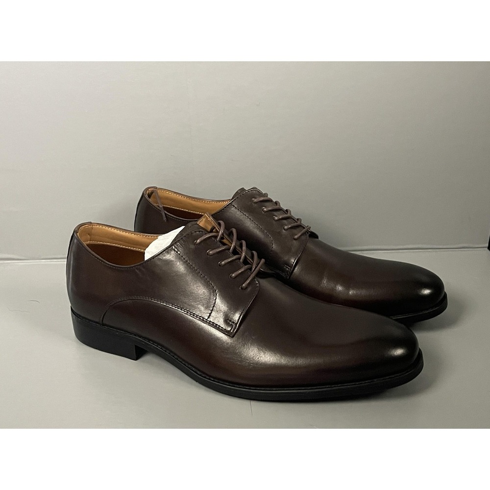 Steve Madden Daxtin Shoes Mens Size 9 Brown Leather Derby Dress Formal - Picture 2 of 10